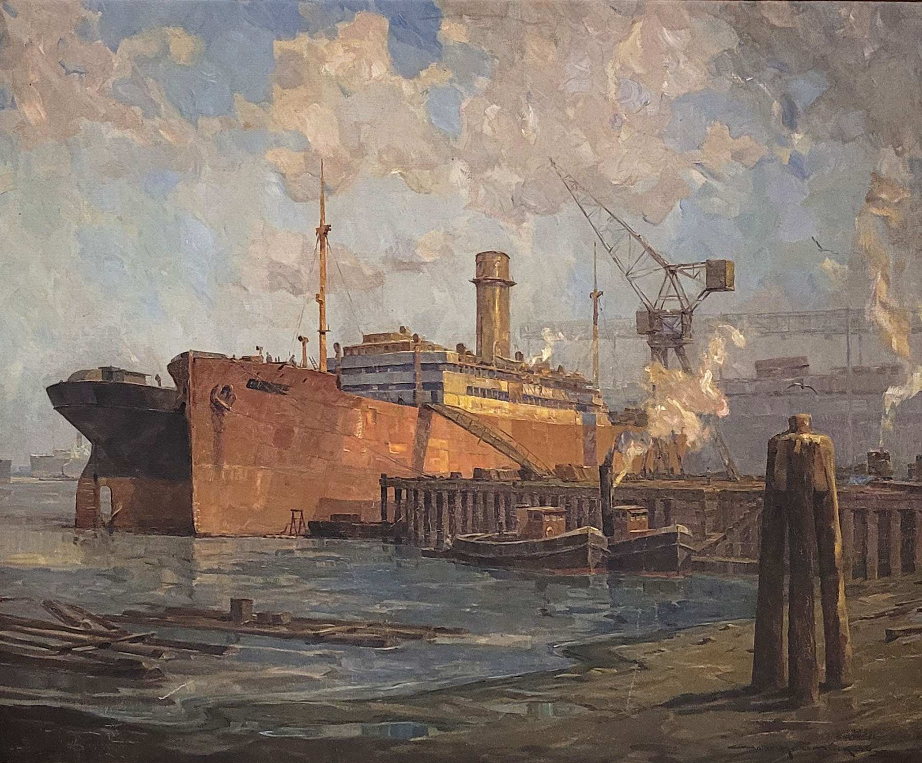 Walter Hemming — Long-courrier au port