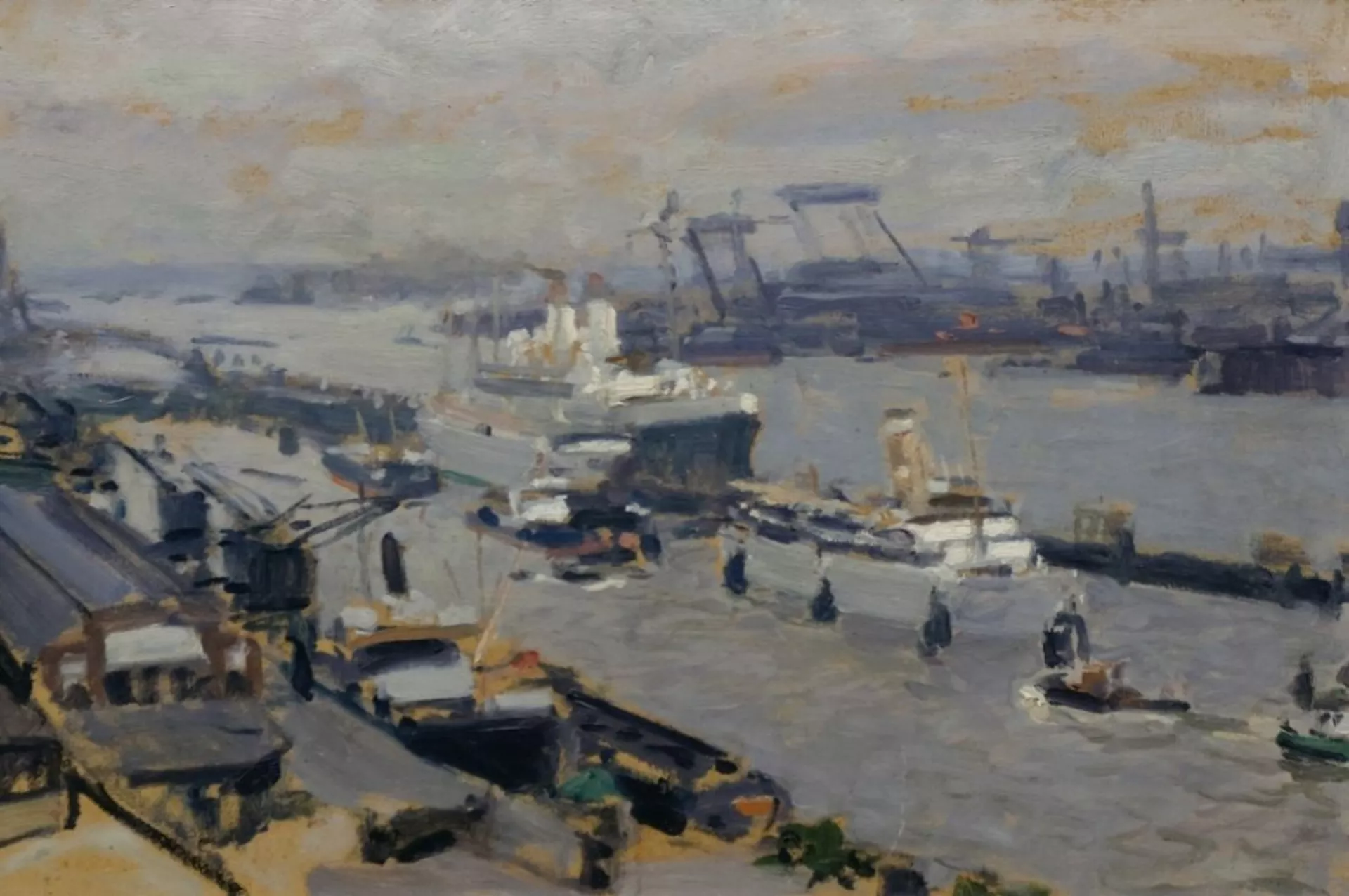 Erich Kips — Hambourg : le port et les chantiers Deutsche Werft